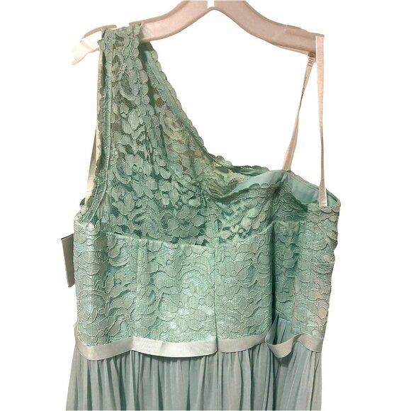 #3649 David's Bridal Womens Mint Green long dress Size 20 - Picture 4 of 7